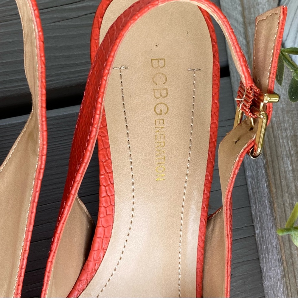 Bcbgeneration Orange Wedge Heels - image 4